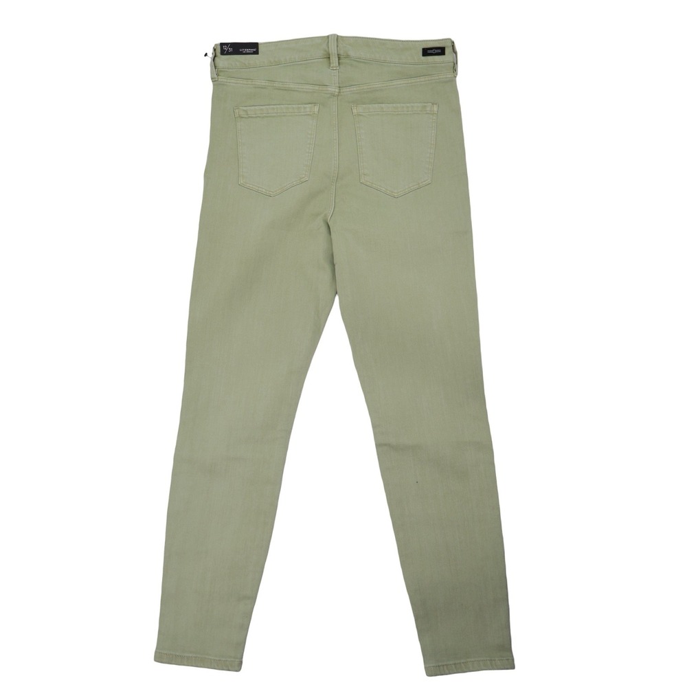 Liverpool Los Angeles Sage Green Skinny Jeans 12/31 NWT Mid Rise Stretch Denim - Picture 2 of 7
